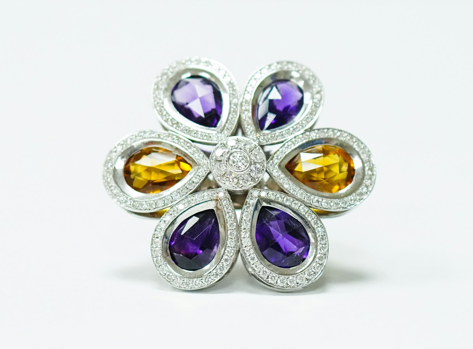 Amethyst & Diamond Estate Ring